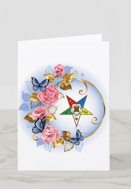 (image for) Butterfly and Roses OES Monogram Cards (8)